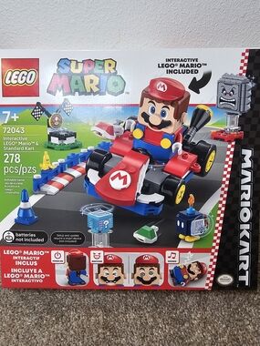 Nintendo Super Mario Red and Blue Interactive Kart Building Set